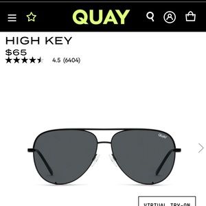 Brand new never worn Quay Australia Sunglasses with case